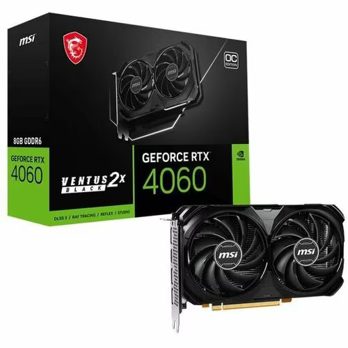 MSI NVIDIA GeForce RTX 4060 8GB GDDR6 7680x4320 PCI Express 4.0 Graphics Card