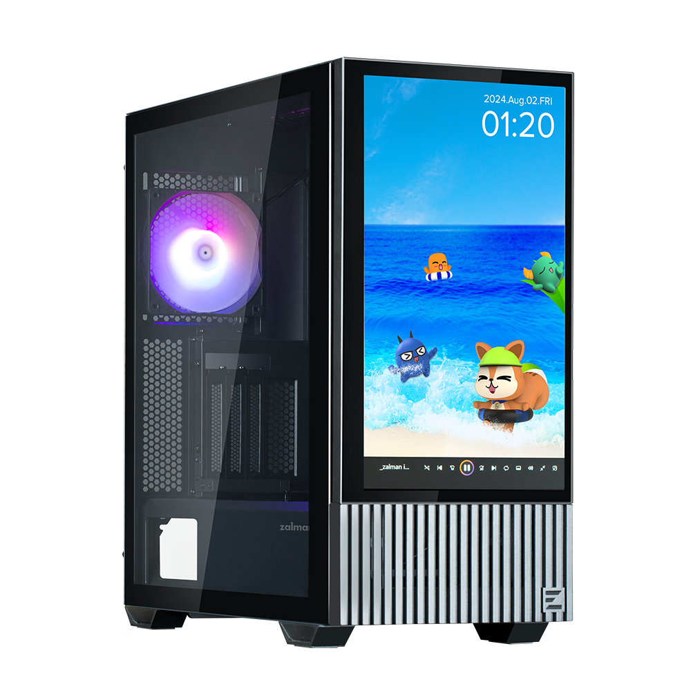 Zalman Z10 DS ATX Mid Tower Case 1x120mm ARGB with LCD screen