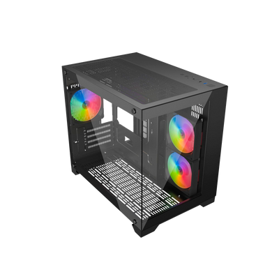 Raidmax i600 mATX Mini-Tower Case Tempered Glass Black with ARGB