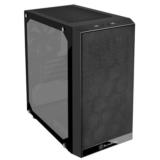 SilverStone PS15B-PRO mATX MiniTower Case Black Tempered Glass