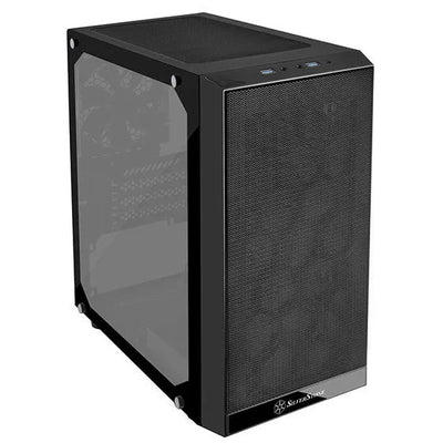 SilverStone PS15B-PRO mATX MiniTower Case Black Tempered Glass