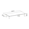 Digitus Ergonomic Tabletop Glass Monitor Riser