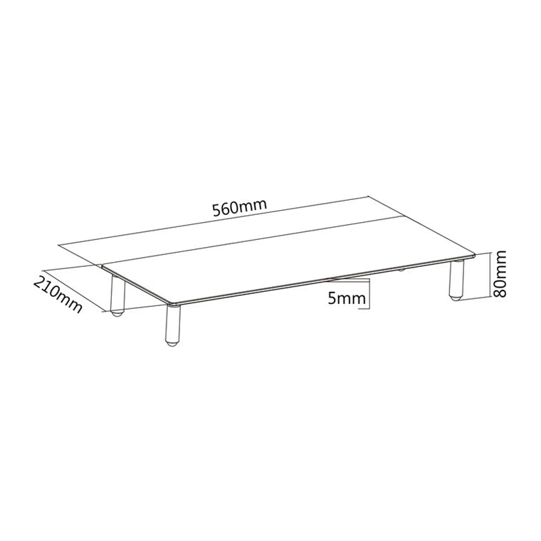 Digitus Ergonomic Tabletop Glass Monitor Riser