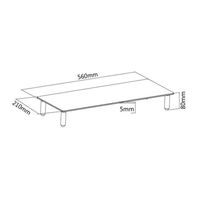 Digitus Ergonomic Tabletop Glass Monitor Riser
